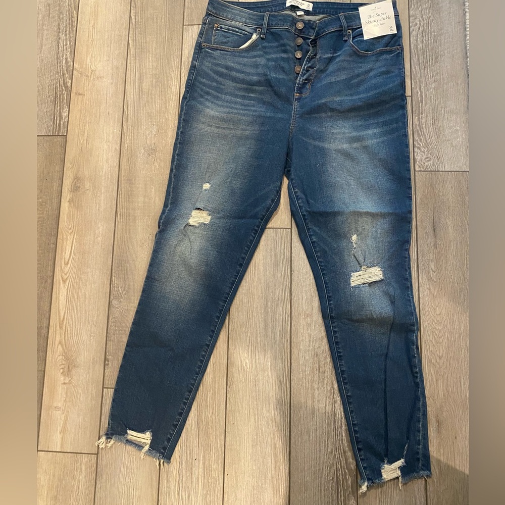 Abercrombie distressed skinny jeans